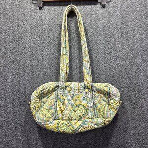 Vera Bradley Shoulder Bag Womens Lemon Parfait Cotton Quilted Floral Paisley